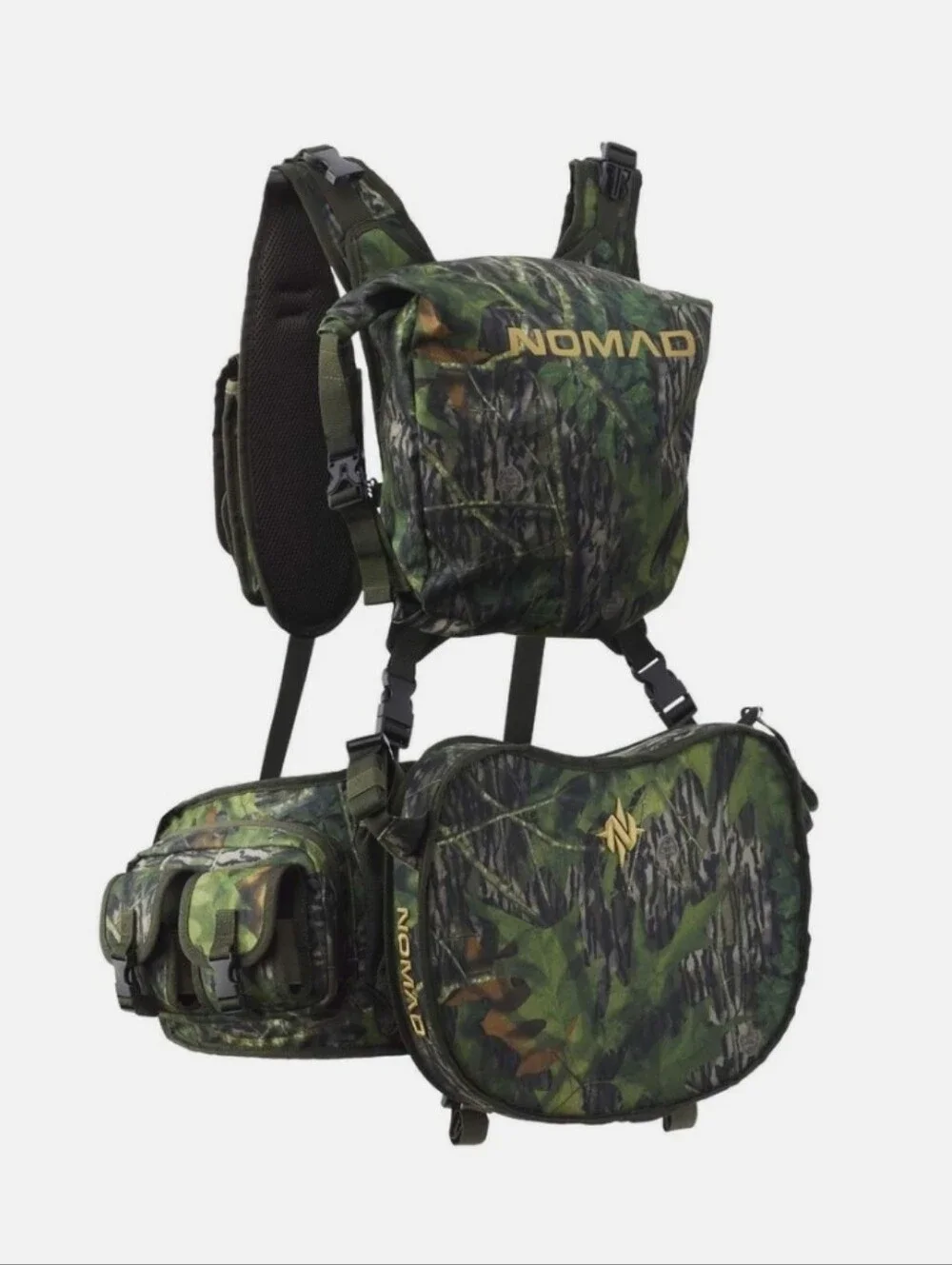 Nomad Pursuit Convertible Turkey Vest Camo Hunting Mossy Oak Padded